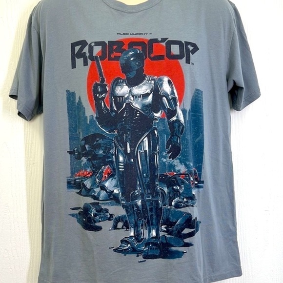 LootCrate - Alex Murphy RoboCop Movie Graphic Gray Short Sleeve T Shirt Large - Picture 3 of 10